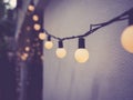 Lights decoration Event Festival outdoor Vintage tone Royalty Free Stock Photo