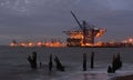 Lights of Felixstowe Dock Royalty Free Stock Photo