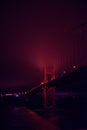 Lights on Golden Gate Bridge, San Francisco, California Royalty Free Stock Photo