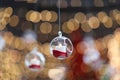 Lights and lanterns in the wedding. Bokeh. Candle light closeup with Bokeh background. Happy New years and Christmas celebration Royalty Free Stock Photo