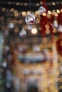 Lights and lanterns in the wedding. Bokeh. Candle light closeup with Bokeh background. Happy New years and Christmas celebration Royalty Free Stock Photo