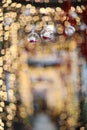 Lights and lanterns in the wedding. Bokeh. Candle light closeup with Bokeh background. Happy New years and Christmas celebration Royalty Free Stock Photo