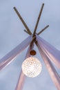 Lights and lanterns in the wedding. A decorative hanging lantern or a Lamp of Glass. Royalty Free Stock Photo