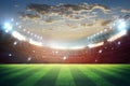 Lights at night and stadium Royalty Free Stock Photo