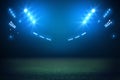 Lights at night and stadium Royalty Free Stock Photo