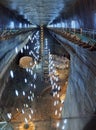 Lights in Salina Turda, Turda Salt Mine, near Cluj Napoca, Transylvania Royalty Free Stock Photo