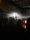 Lights, shadows and silhouettes at a theater show