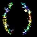 Lights in the shape of parentheses Royalty Free Stock Photo