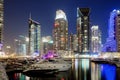 Dubai, United Arab Emirates, evening on the waterfront.