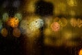 Lights of street or colorful garland defocused as beautiful background. Lights of garland blurred on black background Royalty Free Stock Photo