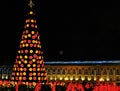 Lights and street decorations at Christmas time in Bogota, Colombia