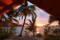 Sunrise on an island of Fiji