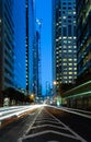 Lights trails on the streets of Usa