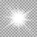 Bright sunlight lens flare effect Royalty Free Stock Photo