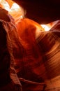 Lights in Upper Antelope Canyon, Arizona Royalty Free Stock Photo