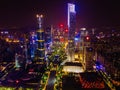 Ariel View of Zhujiang New Town in Guangzhou China Royalty Free Stock Photo