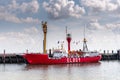 Lightship ELBE 1 maritime museum moored in the harbour of Cuxhaven Royalty Free Stock Photo