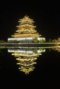 Lightshows and the temple reflections