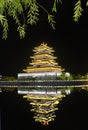 Lightshows and the temple reflections