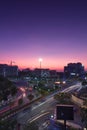 Lighttrails cityscape Royalty Free Stock Photo