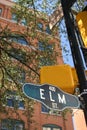 Lightts and streetsign at Texas Schoolbook Depository