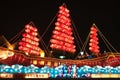 Lightup of lantern ship Royalty Free Stock Photo