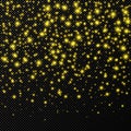 Gold backdrop with stars and dust sparkles Royalty Free Stock Photo
