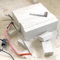 Lightweight concrete block raw material for industrial wall