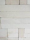 Lightweight Concrete Blocks Wall Texture, White AAC Bricks Background Royalty Free Stock Photo