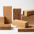 Lightweight durable and compressible properties often used in insulation Royalty Free Stock Photo