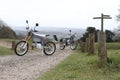 Cake electric off-road motorcycle on a path, Surrey, England