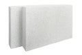 Lightweight foamed gypsum block isolated on white Royalty Free Stock Photo