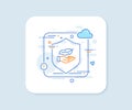 Lightweight line icon. Feather quill sign. Vector