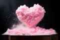 Lightweight Pink heart foam. Generate Ai Royalty Free Stock Photo