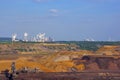 Lignite mining and power stations Royalty Free Stock Photo