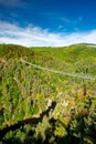 Lignon canyon himalayan bridge, France Royalty Free Stock Photo