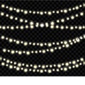 Ligth Bulb Garland on Transparent Background