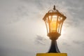 ligth lamp,LED light post on the fence,temple estate,beauty mode