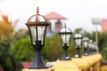 ligth lamp,LED light post on the fence,temple estate,beauty mode