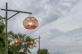 ligth lamp,LED light post on the street,industrial estate,beauty model