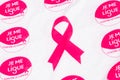Ligue contre le cancer logo and sign french text breast cancer awareness month in Royalty Free Stock Photo