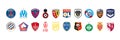 Ligue 1. Saint-Germain, Marseille, Lille, Clermont, Nice, Lens, Lyonnais, Angers, Lorient, Girondins, Montpellier Herault,