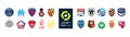 Ligue 1 Uber Eats. Saint-Germain, Marseille, Lille, Clermont, Nice, Lens, Lyonnais, Angers, Lorient, Girondins, Herault, Brestois