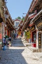 Scenic view of the Old Town of Lijiang in Yunnan, China. The Old Town of Lijiang is a UNESCO World Heritage Site Royalty Free Stock Photo