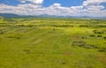 Lika region plateau an aerial view of the Croatian landscape