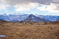 Lika region. Zir hill and Velebit mountain in Lika landscape view Royalty Free Stock Photo