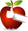 Like apple fruit logo Royalty Free Stock Photo