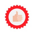 Like badge vector, Online shopping flat style icon Royalty Free Stock Photo