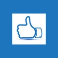 Blue Like It Button icon Royalty Free Stock Photo