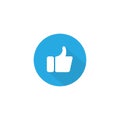 Like Button Icon Vector in Trendy Flat Style. Thumb Up Symbol Illustration Royalty Free Stock Photo